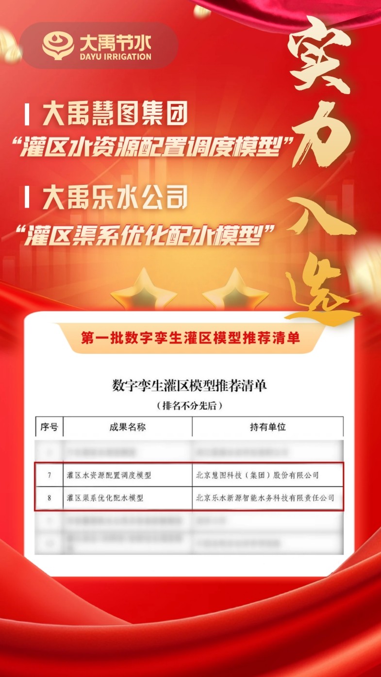 深耕行业 立异生长丨bevictor伟德官网节水旗下慧图集团及乐水公司入选“第一批数字孪生灌区模子推荐清单” - bevictor伟德官网新闻 - 新闻中心 - 模子,灌区,数字,孪生,配水,渠道,bevictor伟德官网,慧图,公司